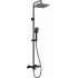Rain shower with thermostatic bathtub faucet