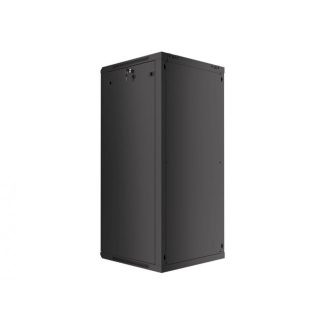 Lanberg wall-mounted installation rack cabinet 19'' 27U 600x600mm black (glass door)