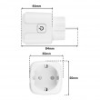 GreenBlue Remote-Controlled WiFi Outlet, Android/iOS/Alexa/Google Home, Timer, Wattmeter, Max 16A/3840W, GB735 W
