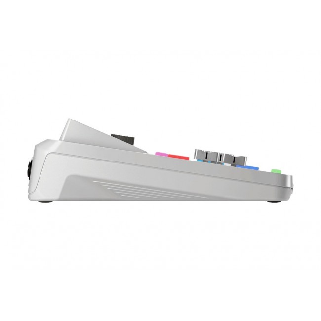 R DECaster Duo White Podcast production studio Music production station, white