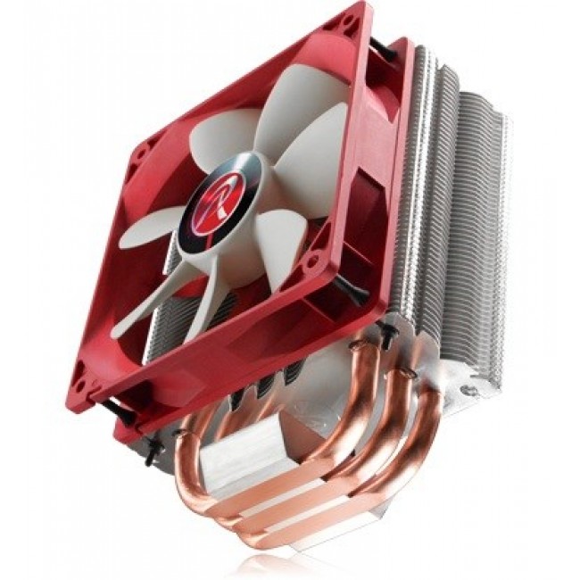 RAIJINTEK Themis Processor Cooler 12 cm Copper, Metallic, Red