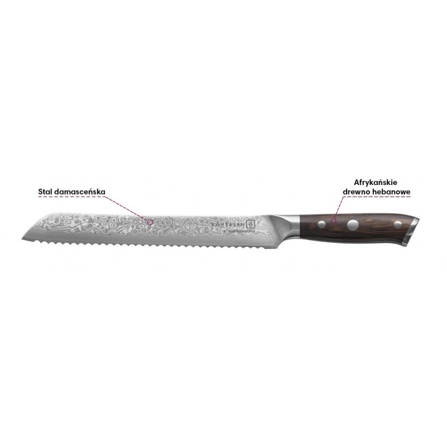 Kohersen Elegance Ebony Wood bread knife 22.9 cm Kohersen Elegance Ebony Wood bread knife 22.9 cm