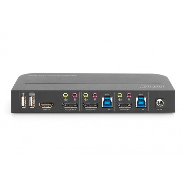 Digitus KVM Switch, 2-Port, 4K60Hz, 2 x DP in, 1 x DP/HDMI out Digitus KVM Switch, 2-Port, 4K60Hz, 2 x DP in, 1 x DP/HDMI out