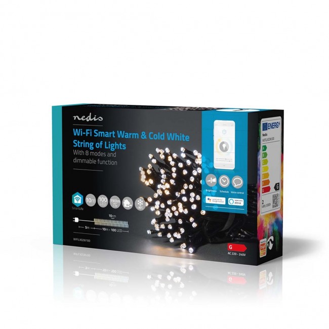 Nedis WIFILX02W100 decoration lighting Light decoration chain 100 bulb(s) LED 3.21 W G Nedis WIFILX02W100 decoration lighting Light decoration chain 100 bulb(s) LED 3.21 W G
