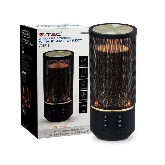Wireless speaker V-TAC VT-6211 2x3W 1200mAh Bluetooth (SKU 7724) Black Wireless speaker V-TAC VT-6211 2x3W 1200mAh Bluetooth (SKU 7724) Black