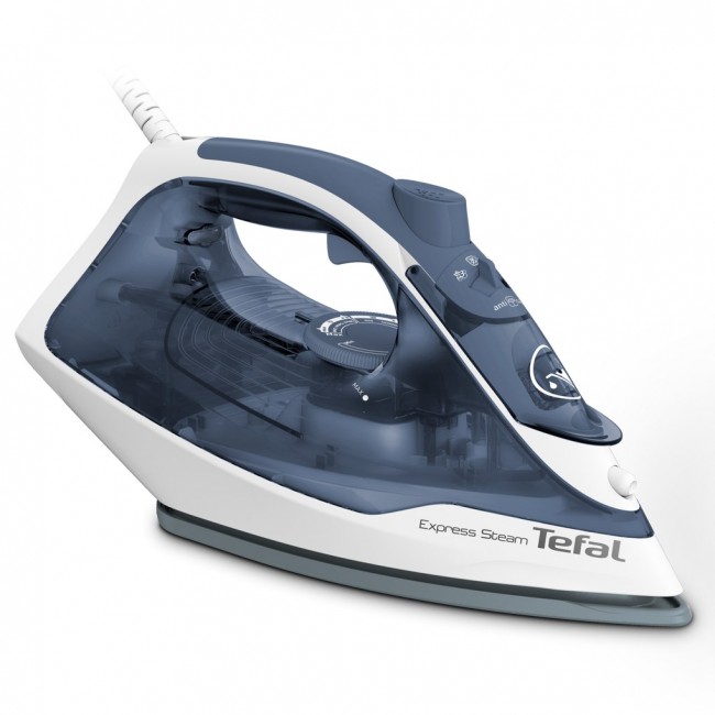 Tefal Express Steam FV2837 Dry & Steam iron Cerilium soleplate 2400 W Blue, Grey, White Tefal Express Steam FV2837 Dry & Steam iron Cerilium soleplate 2400 W Blue, Grey, White