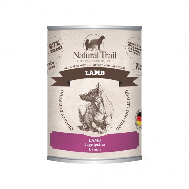 NATURAL TRAIL Lamb - wet dog food - 800g