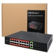 Qoltec Prze ącznik sieciowy SWITCH Gigabit Ethernet PoE | 16x RJ45 | 2x RJ45 Uplink | 2x SFP | 1000Mb/s Qoltec Prze ącznik sieciowy SWITCH Gigabit Ethernet PoE | 16x RJ45 | 2x RJ45 Uplink | 2x SFP | 1000Mb/s