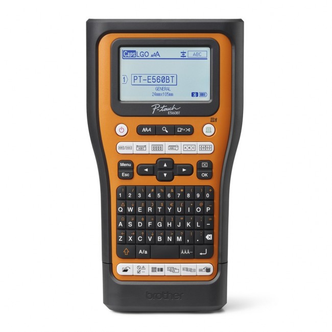 Brother PT-E560BTVP label printer Thermal transfer 180 x 180 DPI 20 mm/sec Wired & Wireless HSE/TZe Bluetooth QWERTZ Brother PT-E560BTVP label printer Thermal transfer 180 x 180 DPI 20 mm/sec Wired & Wireless HSE/TZe Bluetooth QWERTZ