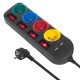 Maclean power strip, 4-socket extension cable + 2xUSB, with switches, 250VAC/10A, 2.1A 5V, 1.5m, black, MCE229 B Maclean power strip, 4-socket extension cable + 2xUSB, with switches, 250VAC/10A, 2.1A 5V, 1.5m, black, MCE229 B