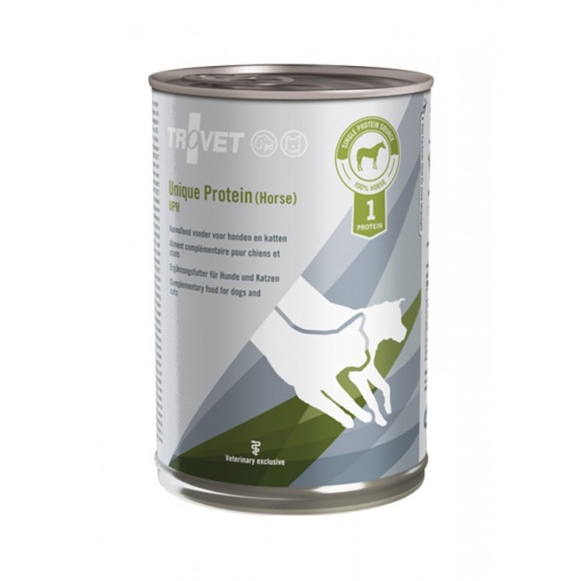 TROVET Unique Protein UPH with horse - Wet dog and cat food - 400 g TROVET Unique Protein UPH with horse - Wet dog and cat food - 400 g