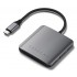 Satechi ST-H4CPDM interface hub USB Type-C 10000 Mbit/s Grey