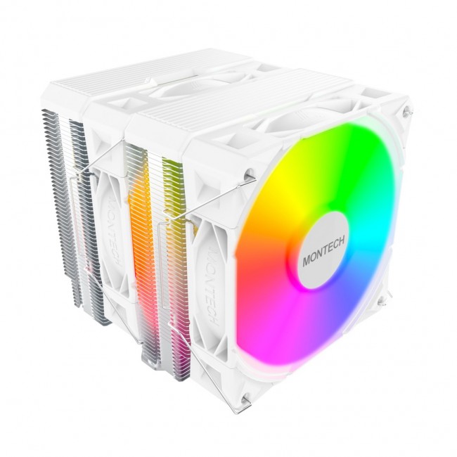 Montech NX600 ARGB Processor Air cooler 12 cm White 1 pc(s) Montech NX600 ARGB Processor Air cooler 12 cm White 1 pc(s)