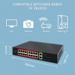 Qoltec Prze ącznik sieciowy SWITCH Gigabit Ethernet PoE | 16x RJ45 | 2x RJ45 Uplink | 2x SFP | 1000Mb/s Qoltec Prze ącznik sieciowy SWITCH Gigabit Ethernet PoE | 16x RJ45 | 2x RJ45 Uplink | 2x SFP | 1000Mb/s