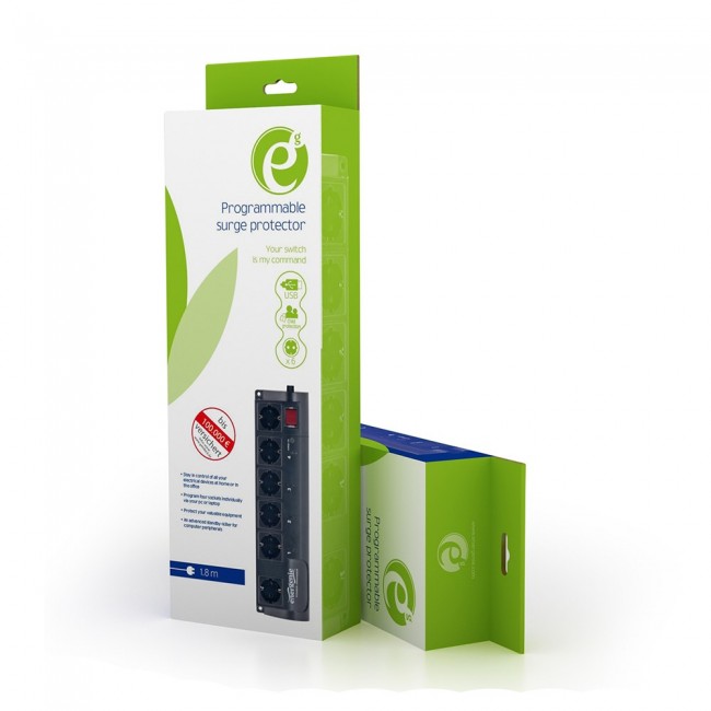 EnerGenie EG-PMS2 surge protector Black 6 AC outlet(s) 220 230 EnerGenie EG-PMS2 surge protector Black 6 AC outlet(s) 220 230