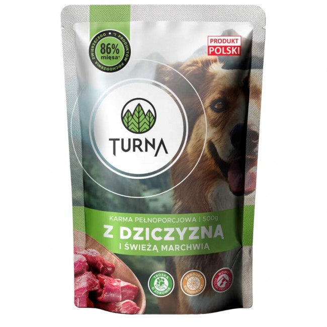 TURNA with game meat wet dog food 500g TURNA with game meat wet dog food 500g