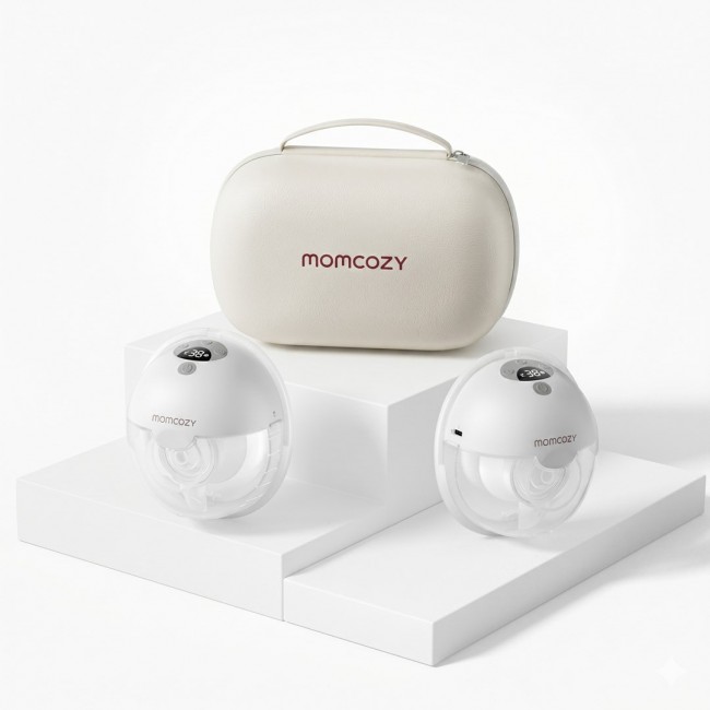 Momcozy M5 Breast pump with app control Double set Grey