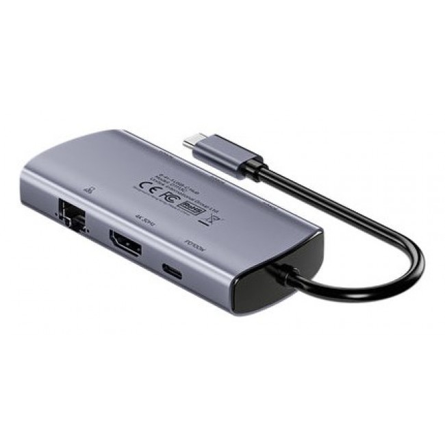UNITEK D1113CGY01 interface hub 2 x USB 3.2 Gen 2 (3.1 Gen 2) Type-C 1000 Mbit/s Grey