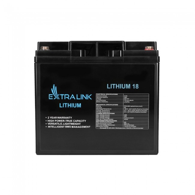 Extralink Accumulator LiFePO4 18AH 12.8V, BMS Extralink Accumulator LiFePO4 18AH 12.8V, BMS