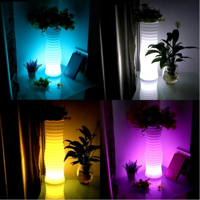 Techly I-LED flowerpot White Plastic 1 pc(s)