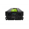 Green Cell Przetwornica napicia PowerInverter LCD 24 V 3000W/60000W Przetwornica samochodowa z wywietlaczem - czysty sinus power adapter/inverter Auto Black