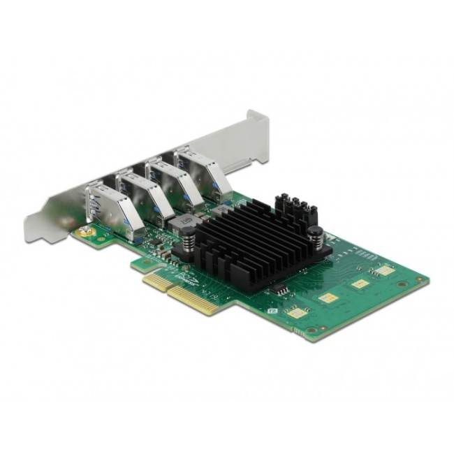 DeLOCK PCI Express x4 Card to 4 x external USB 3.0 Quad Channel - Low Profile Form Factor