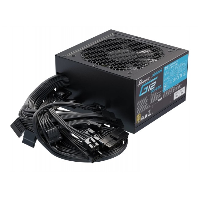 Seasonic G12 GC 80 PLUS Gold Power Supply - 650 Watt, black