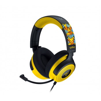 Razer Kraken V4 X Pokemon Headset Wired Head-band Gaming USB Type-C / USB Type-A Black, Yellow