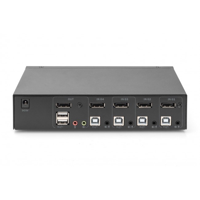 Digitus KVM Switch, 4x1 DP, DP Out,USB