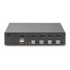 Digitus KVM Switch, 4x1 DP, DP Out,USB
