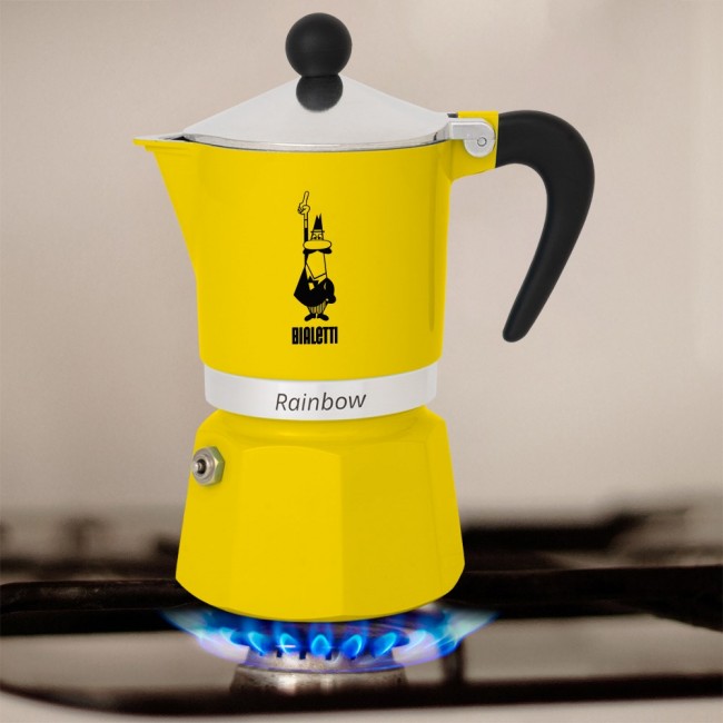 Bialetti Rainbow Moka pot Black, Yellow