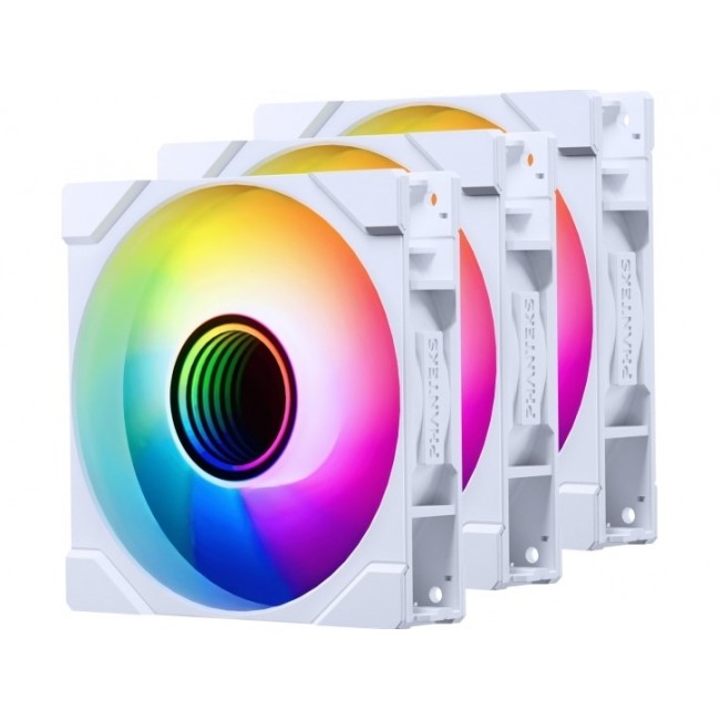 PHANTEKS M25 Gen2 PWM D-RGB Fan, 3-Pack - Reverse Blade, 120mm, white