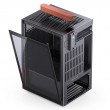 Jonsbo T6 PC Case, Mini-Tower, Mini-ITX, Tempered Glass, Wood, black