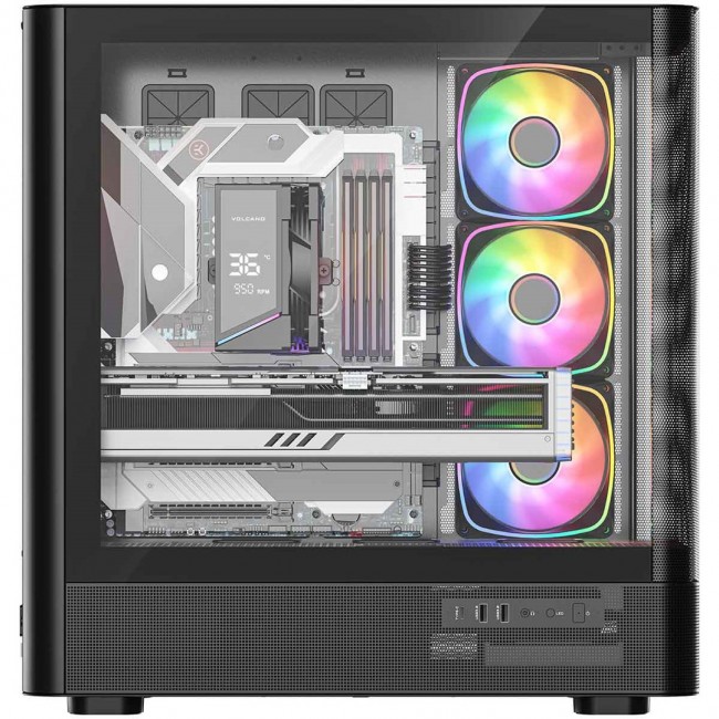 MODECOM Volcano Volcano AQ300 ARGB Midi Black