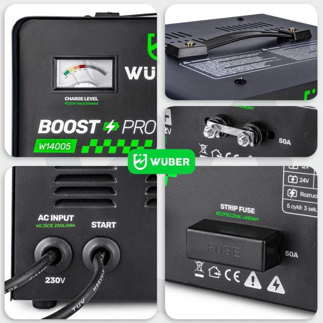 Battery charger with jump start 40 A 12/24 V W14005 WUBER