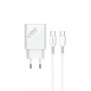 SAVIO LA-05 USB Type A & Type C Quick Charge Power Delivery 3.0 cable 1m Indoor