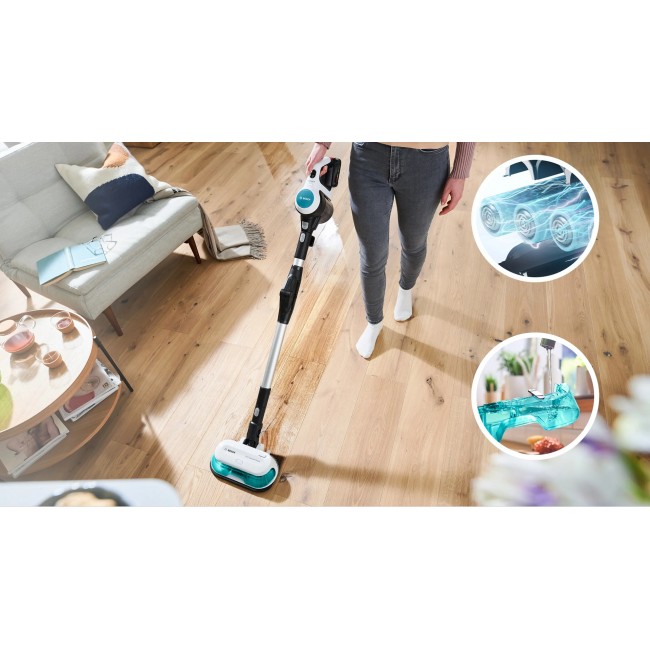 Bosch BCS71HYG4 Cordless 2-in-1 hoover, vacuuming and mopping Unlimited 7 ProHygienic Aqua White Bosch BCS71HYG4 Cordless 2-in-1 hoover, vacuuming and mopping Unlimited 7 ProHygienic Aqua White