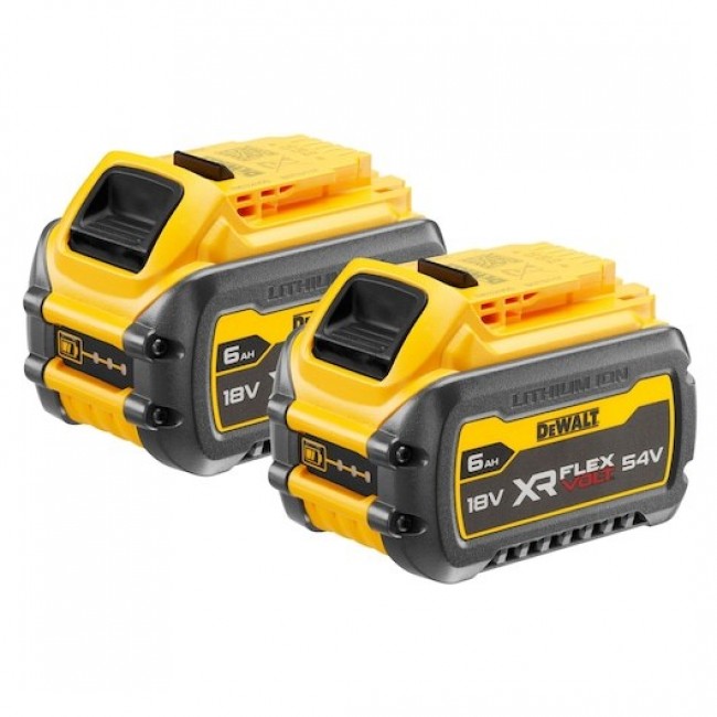 DeWalt battery FlexVolt 18/54V 6.0/2.0Ah 2 pcs DeWalt battery FlexVolt 18/54V 6.0/2.0Ah 2 pcs
