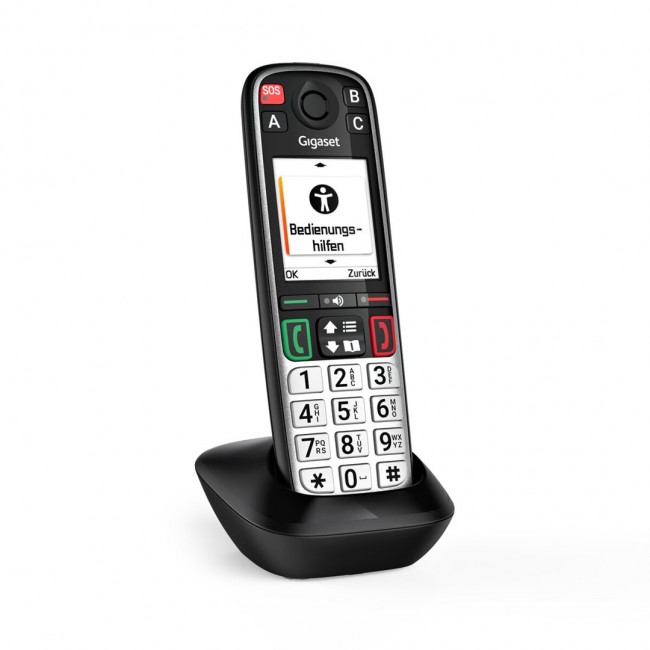 Gigaset EASY 500HX Analog/DECT telephone Caller ID Black, Silver