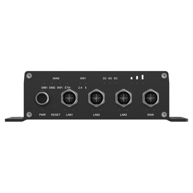 Teltonika ATRM50 5G Router for Transportation, Ultra-High Cellular Speeds, M12 CONNECTORS, DUAL SIM & eSIM, EN 45545-2 and EN 50155, PSU not included wireless router Gigabit Ethernet Dual-band (2.4 GHz / 5 GHz) Black