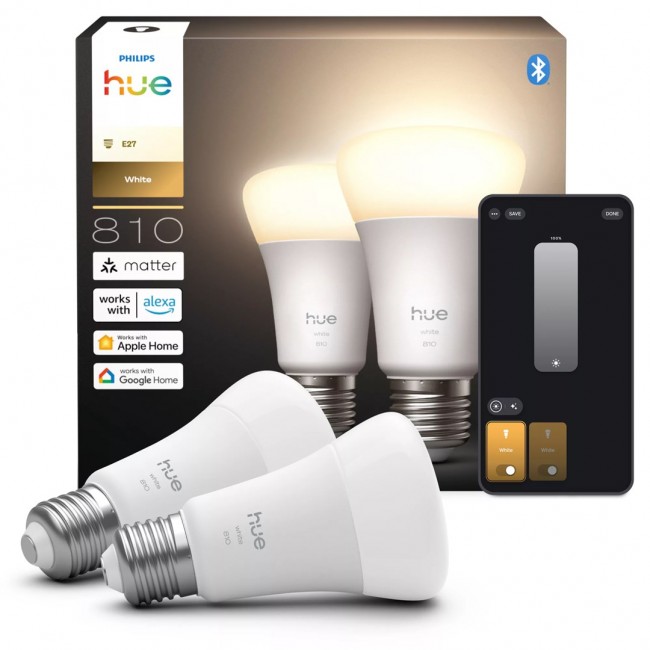 Philips A60 E27 smart bulb 810 (2-pack)