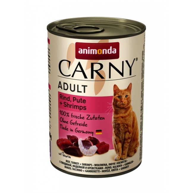 ANIMONDA Carny Adult Beef, turkey, shrimp - wet cat food - 400g