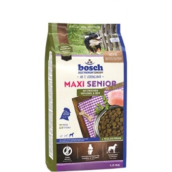 Bosch Hundefutter Maxi Senior Gefl gel, 1er Pack (1 x 12.5 kg) Poultry, Rice