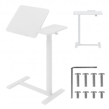 Maclean mobile desk/laptop stand, white, height adjustment 76-109cm, max. 30kg , MC-120 W