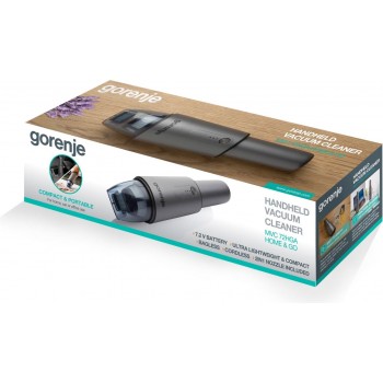 Gorenje MVC72HGA vacuum cleaner Grey Bagless