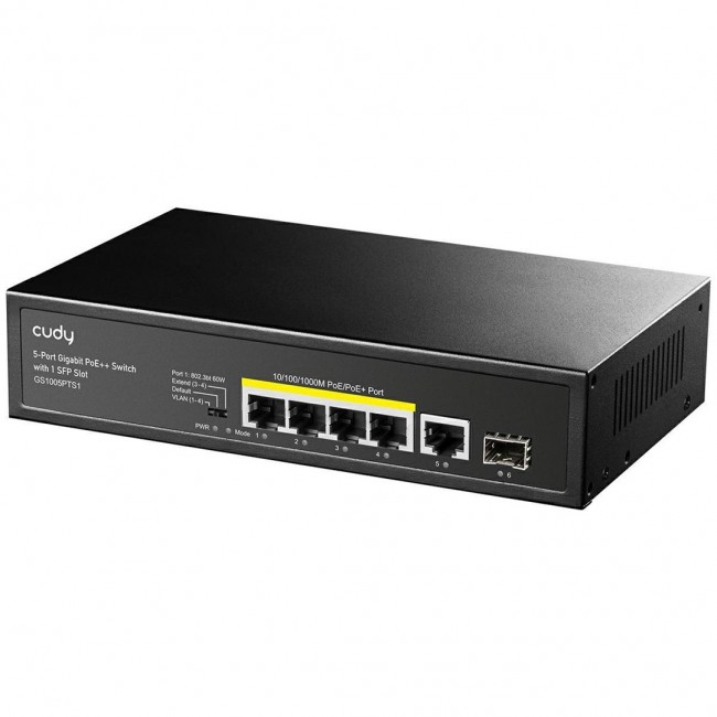Cudy GS1005PTS1 network switch Gigabit Ethernet (10/100/1000) Power over Ethernet (PoE) Black Cudy GS1005PTS1 network switch Gigabit Ethernet (10/100/1000) Power over Ethernet (PoE) Black
