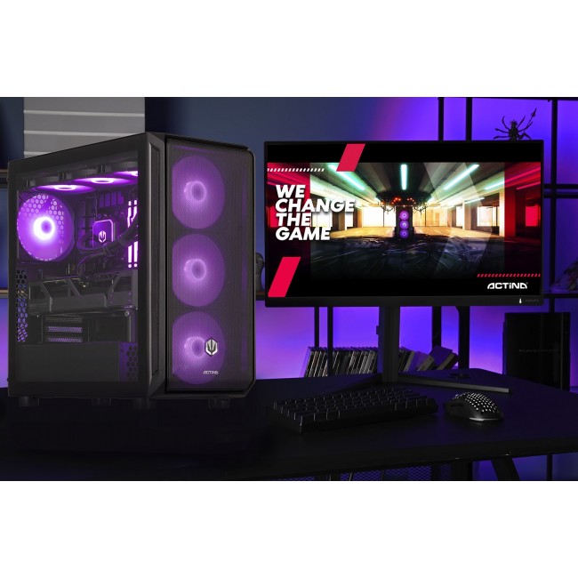 Actina 5901443414681 PC AMD Ryzen 7 7800X3D 32 GB DDR5-SDRAM 2 TB SSD AMD Radeon RX 9070 Midi Tower Black