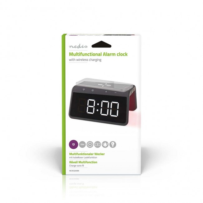 Nedis WCACQ30BK alarm clock Digital alarm clock Black