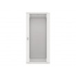 Lanberg wall-mounted installation rack cabinet 19'' 27U 600x600mm gray (glass door)