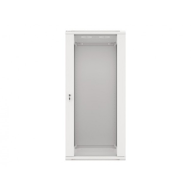 Lanberg wall-mounted installation rack cabinet 19'' 27U 600x600mm gray (glass door)
